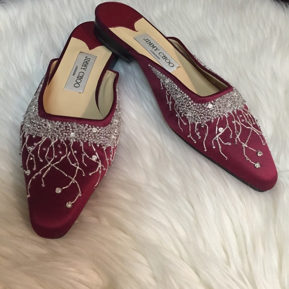 *Jimmy Choo Embroidered Satin Sequin Mule - Picture 3 of 8